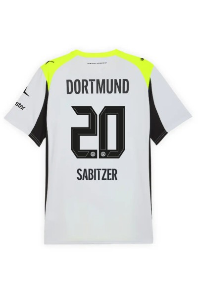Borussia Dortmund Marcel Sabitzer #20 Jalkapallovaatteet Vieraspaita 2025-26 Lyhythihainen Borussia Dortmund Marcel Sabitzer #20 Jalkapallovaatteet Vieraspaita 2025-26 Lyhythihainen
